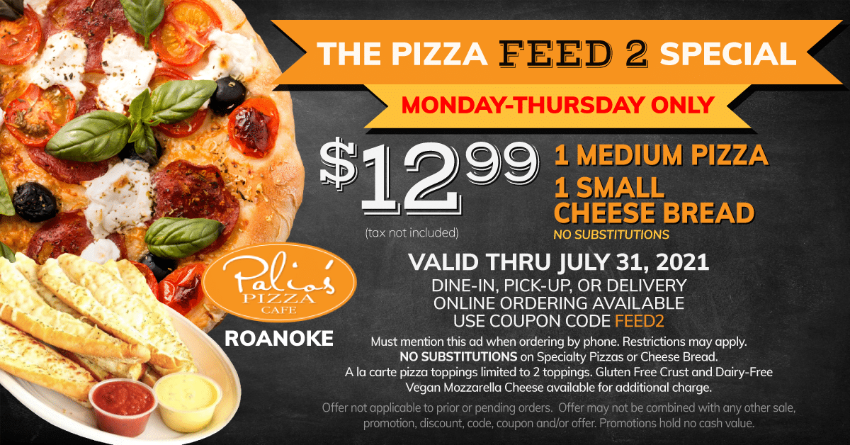 The Pizza FEED2 Special - Monday - Thursday