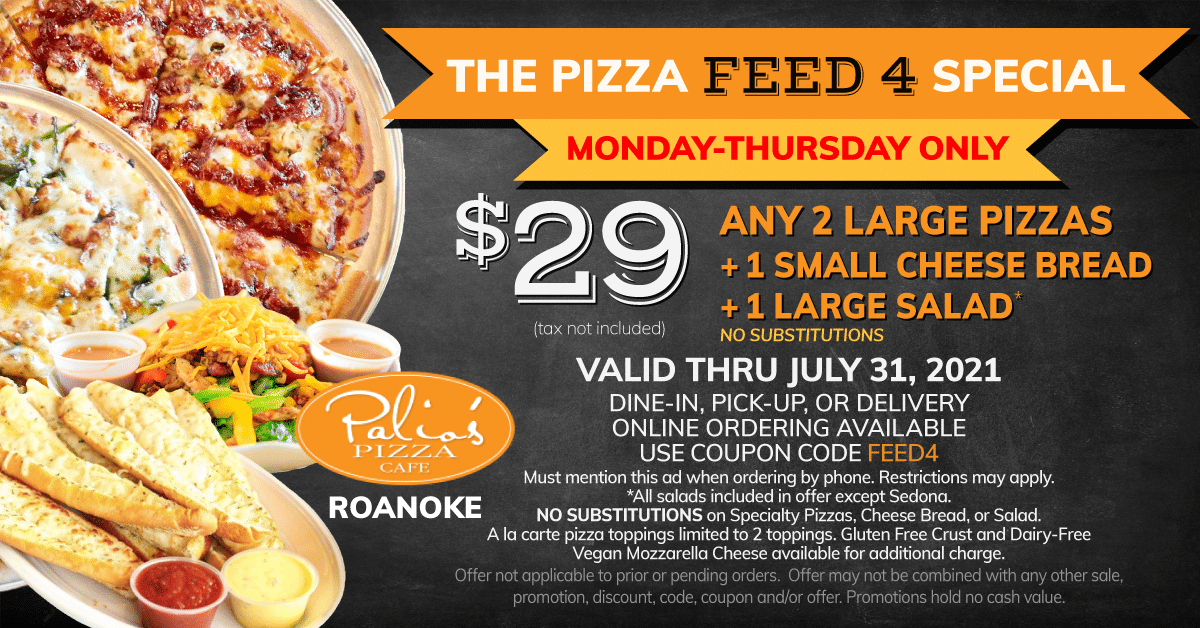 The Pizza FEED4 Special - Monday - Thursday